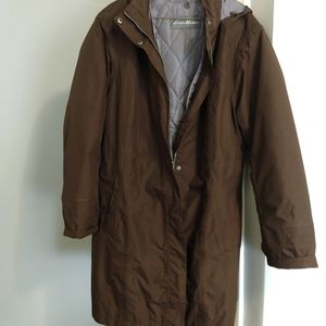Eddie Bauer Brown coat with removable lining